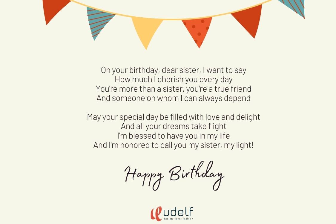 Birthday Poem For Sister